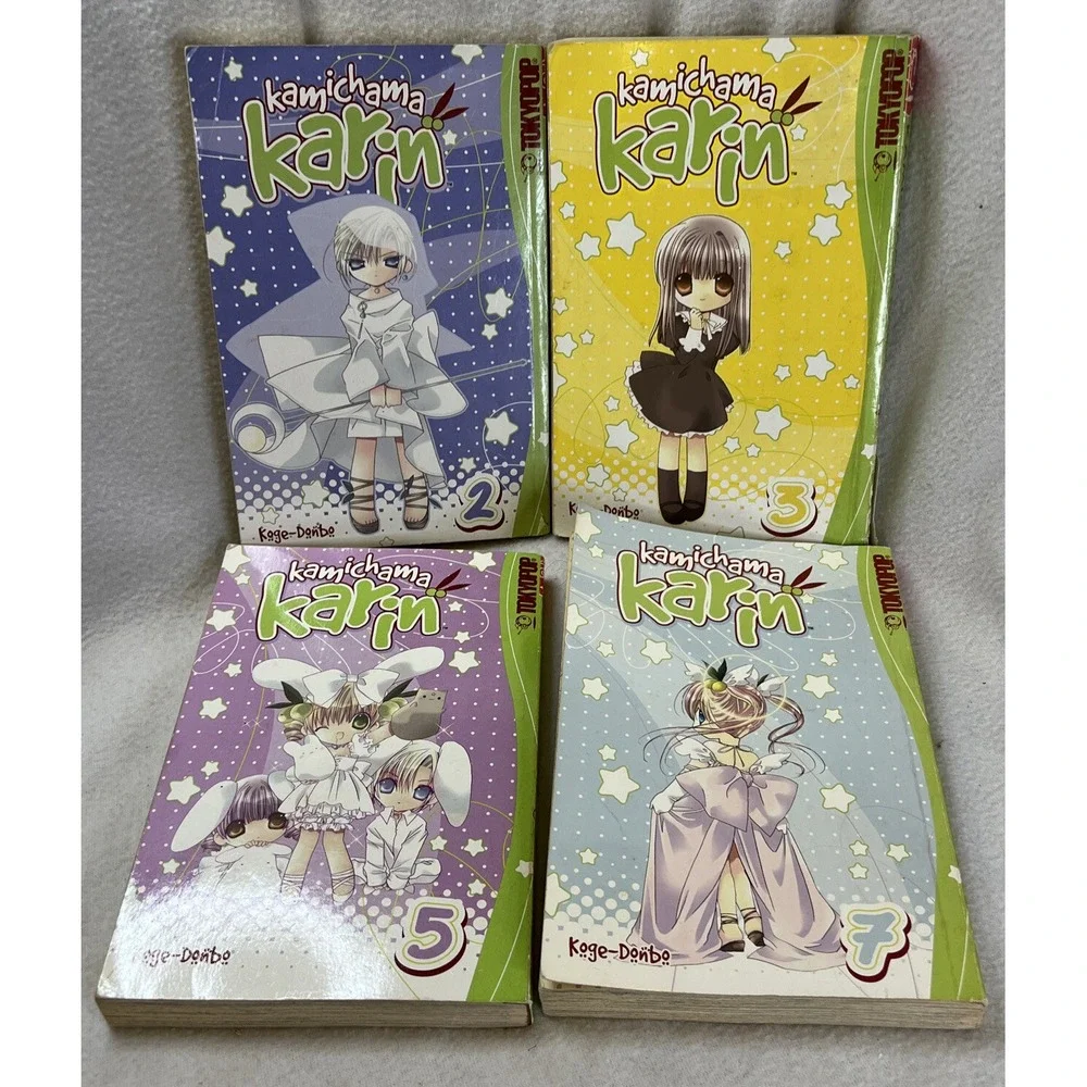 Kamichama Karin TokyoPop Books English Manga Lot Volumes‎ 2, 3, 5, & 7